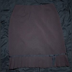 90s y2k black and red striped midi pencil pleated skirt